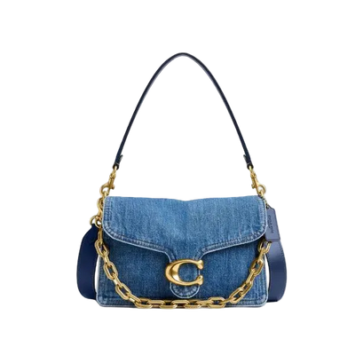 Bolsa Chain Tabby 26 Shoulder Denim Coach