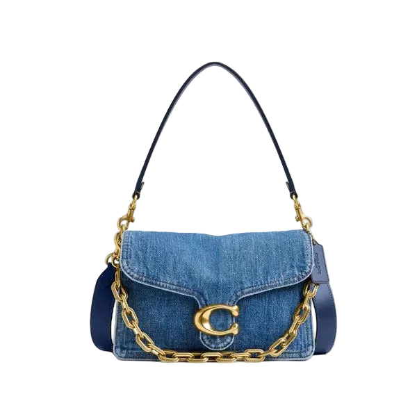 Bolsa Chain Tabby 26 Shoulder Denim Coach