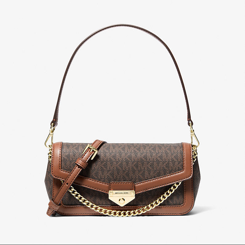 [PRÉ VENDA] Carmela Signature Logo Convertible Crossbody Bag - Michael Kors