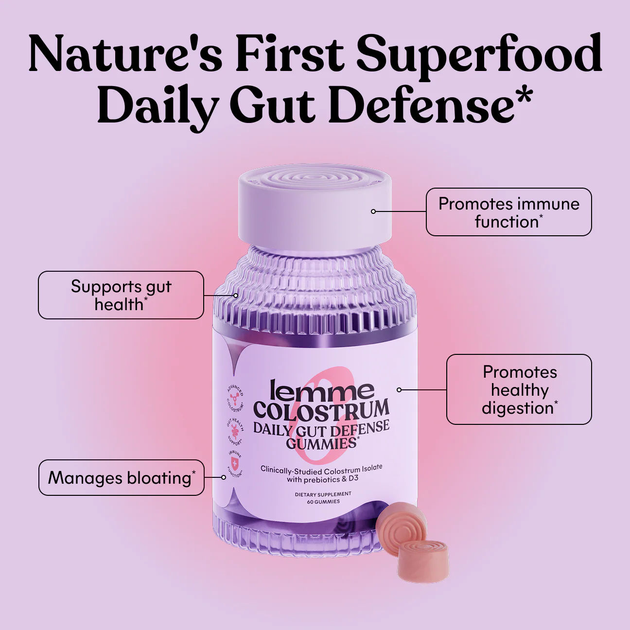 [PRÉ VENDA] Lemme Colostrum Gummies