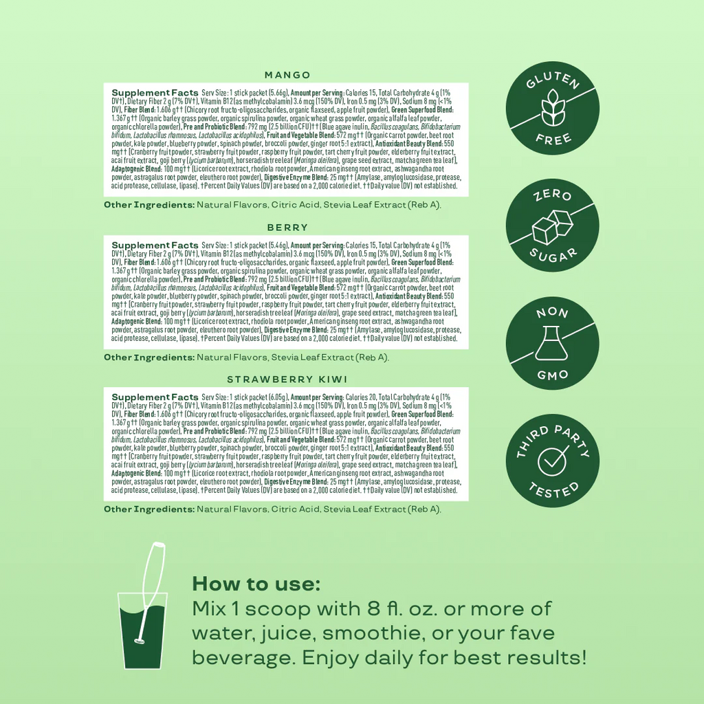 [PRÉ VENDA] Greens Stick Packs