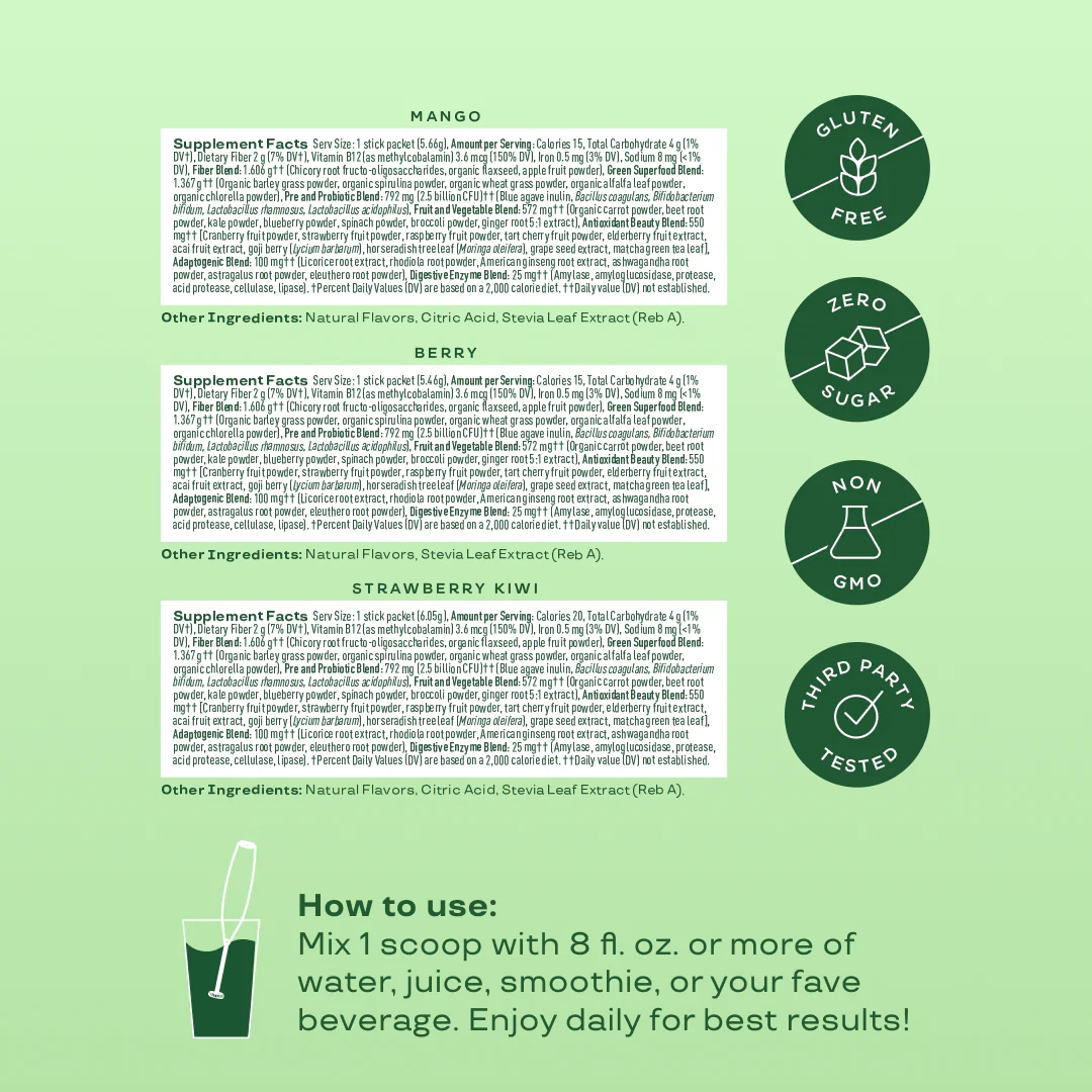 [PRÉ VENDA] Greens Stick Packs