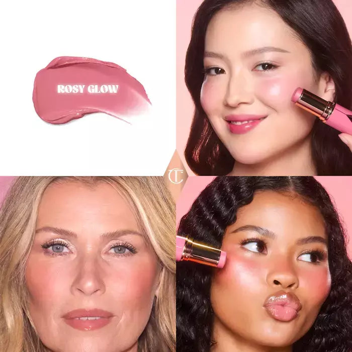 Unreal Lip + Cheek Glow Blush Stick Charlotte Tilbury Cor: Rosy Glow