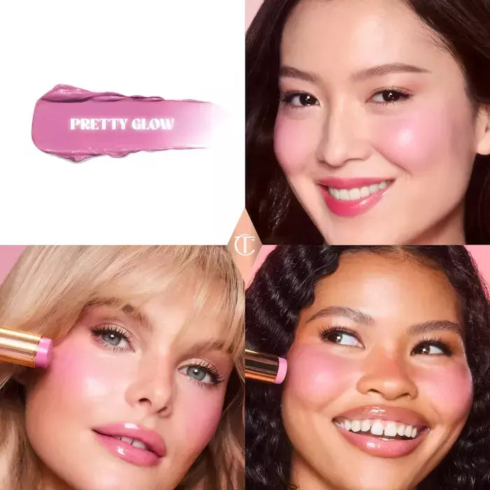 Unreal Lip + Cheek Glow Blush Stick Charlotte Tilbury Cor: Pretty Glow