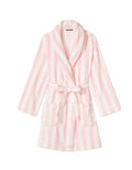 Victoria's Secret Roupão Short Cozy Robe Pink Stripes