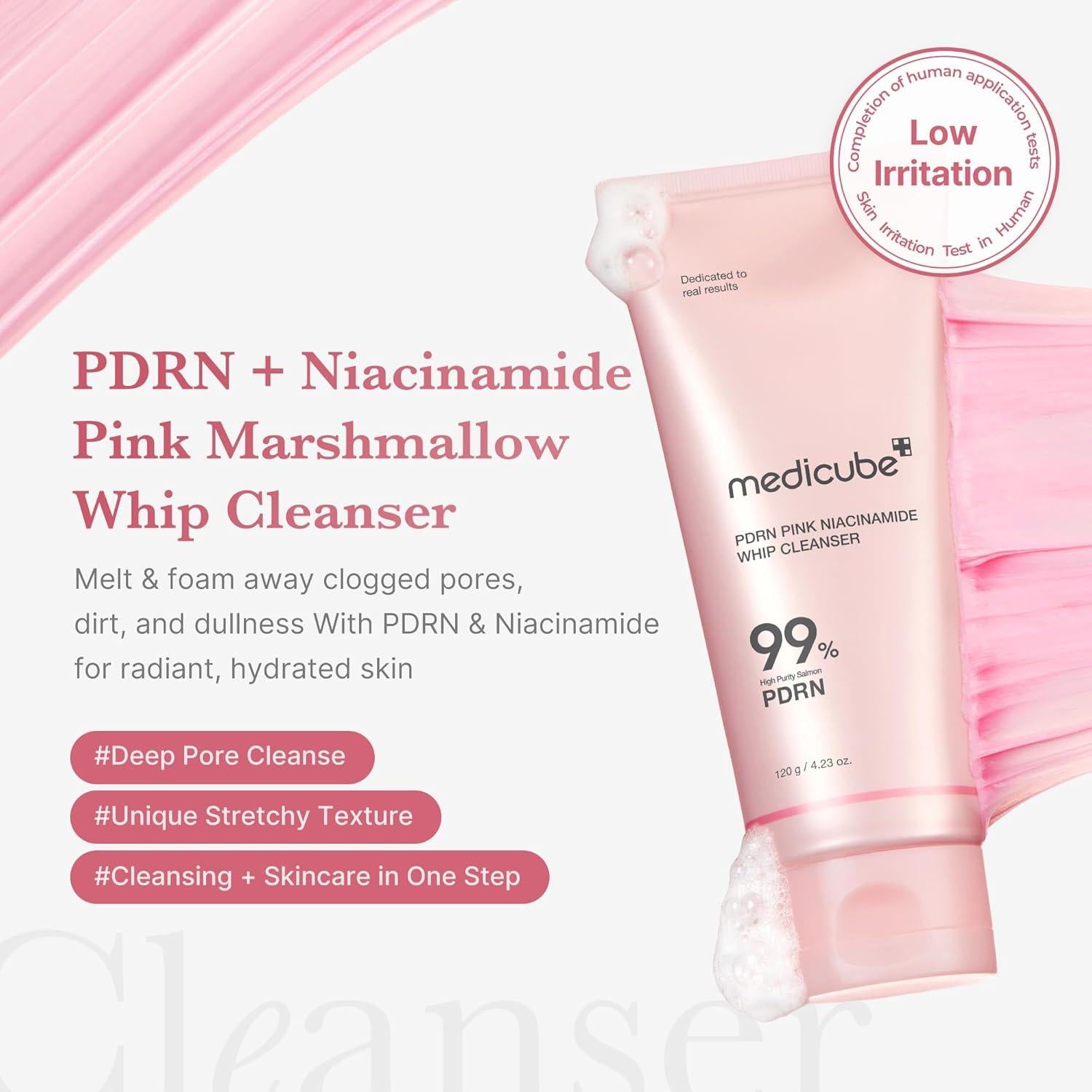 [PRÉ VENDA] PDRN Pink Niacinamide Whip Cleanser