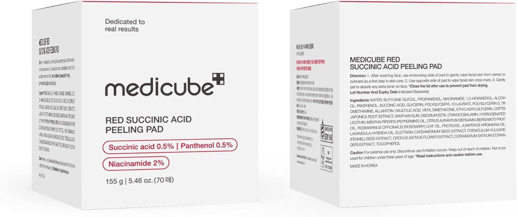 [PRÉ VENDA] Red Succinic Acid Peeling Pads