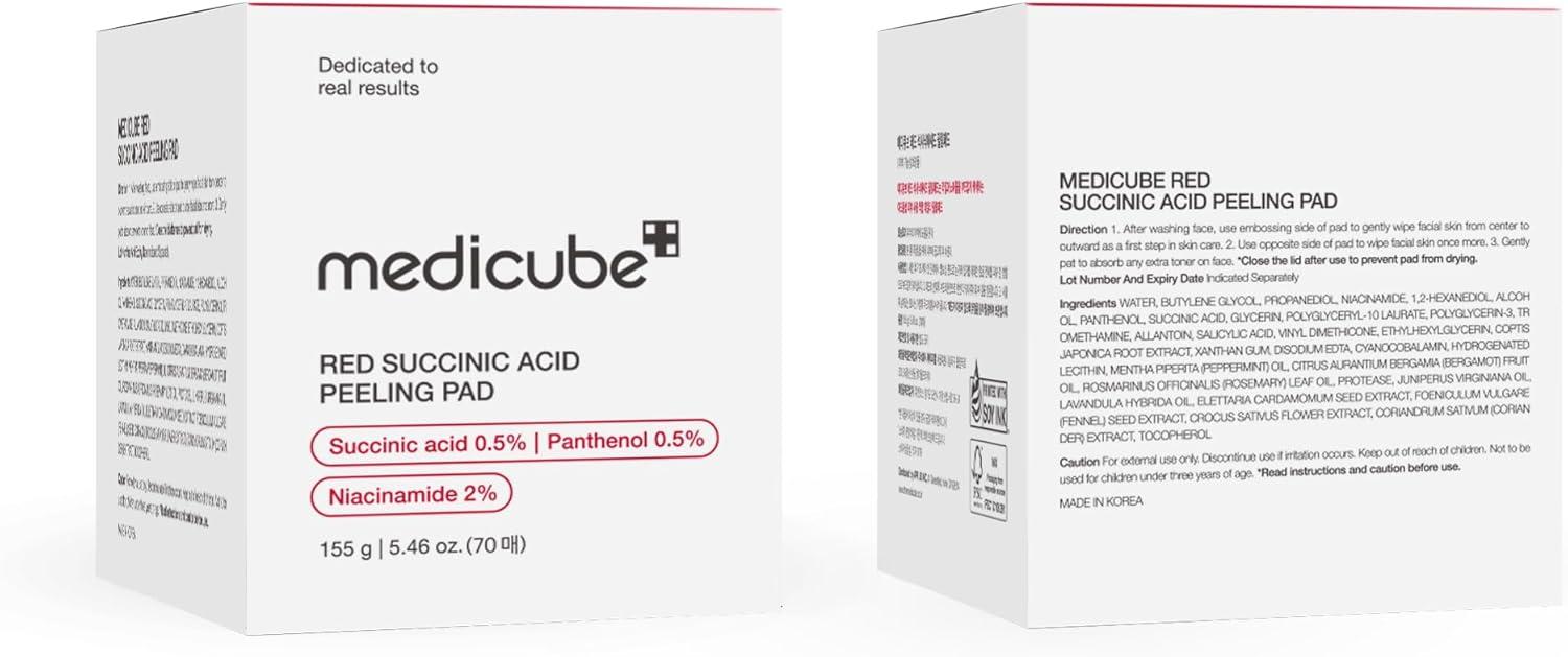 [PRÉ VENDA] Red Succinic Acid Peeling Pads